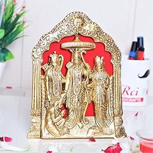 KridayKraft Shree Ram Metal Statue for Pooja,Lord Rama Laxman Sita & Hanuman Murti Religious Idol for Home