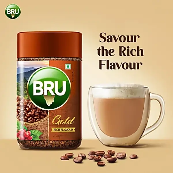 BRU GOLD COFFEE JAR